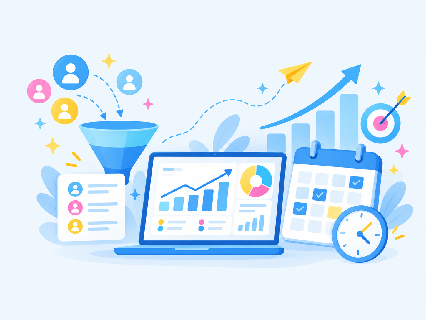 Pastel Marketing Growth Dashboard